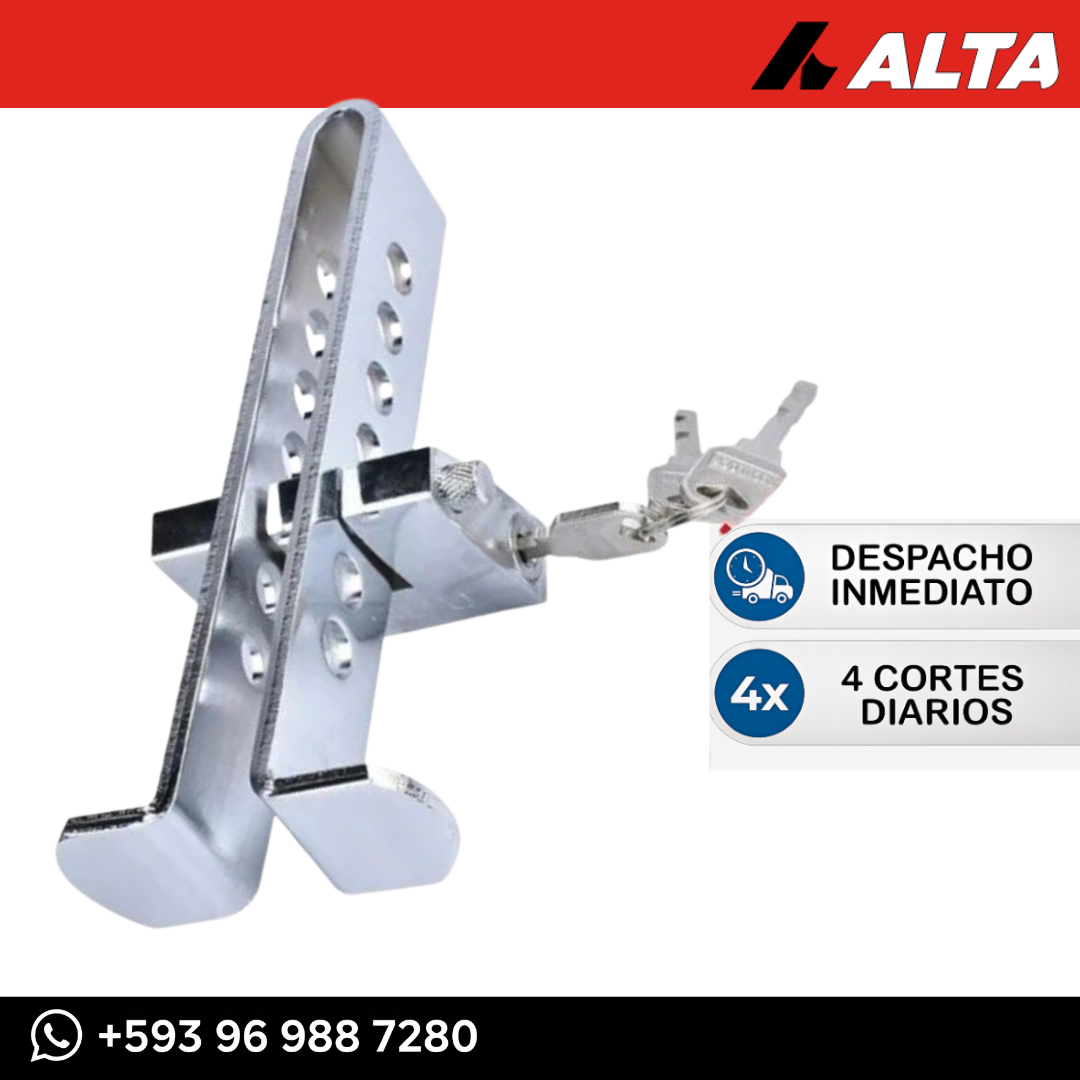 SEGURO PARA PEDAL VEHICULOS CANDADO